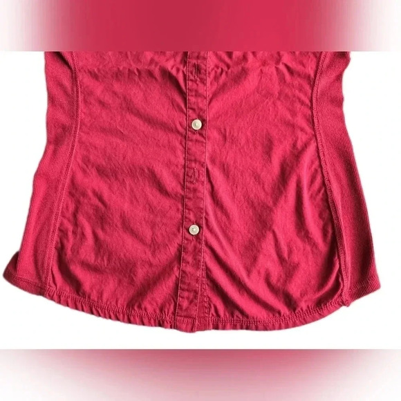 Converse One Star, Size XS, Red Long Sleeve Button-Down Shirt - Picture 4 of 11